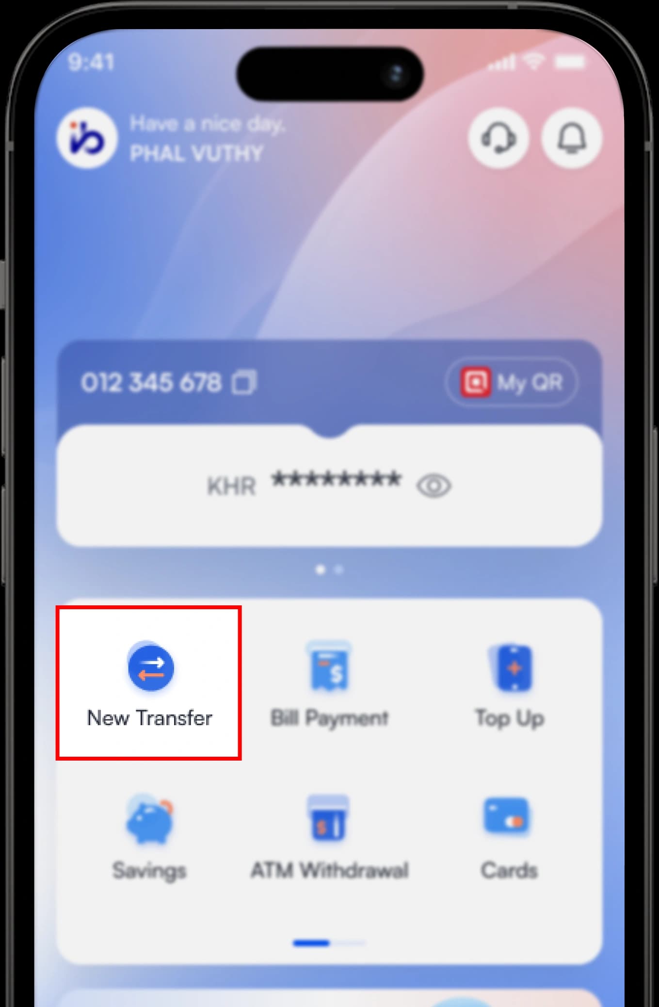 Select New Transfer