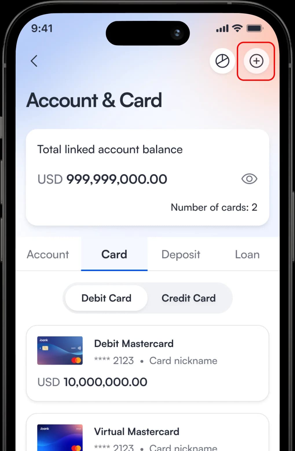 Tap The “Add New” Button in The Card Section.