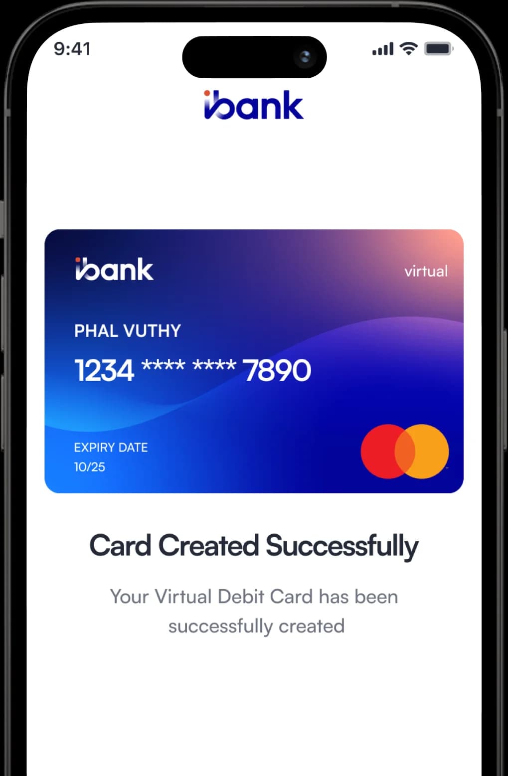 Your Virtual Debit Card is Now Successfully Created!